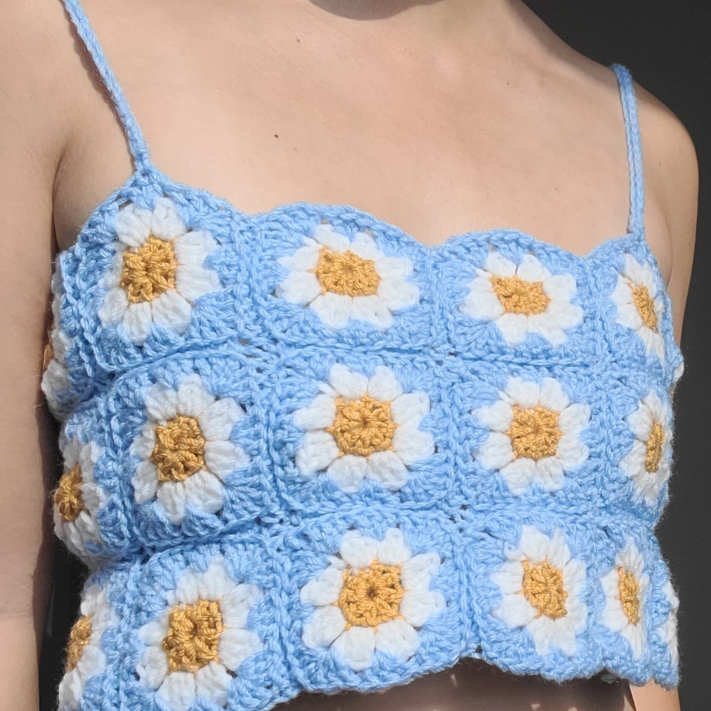 Granny square crop top